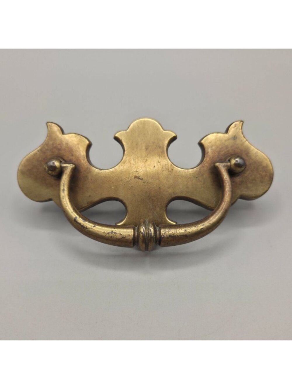 1950s Chippendale Batwing Brass Drop Bail Drawer Pull Handle Furniture Hardware